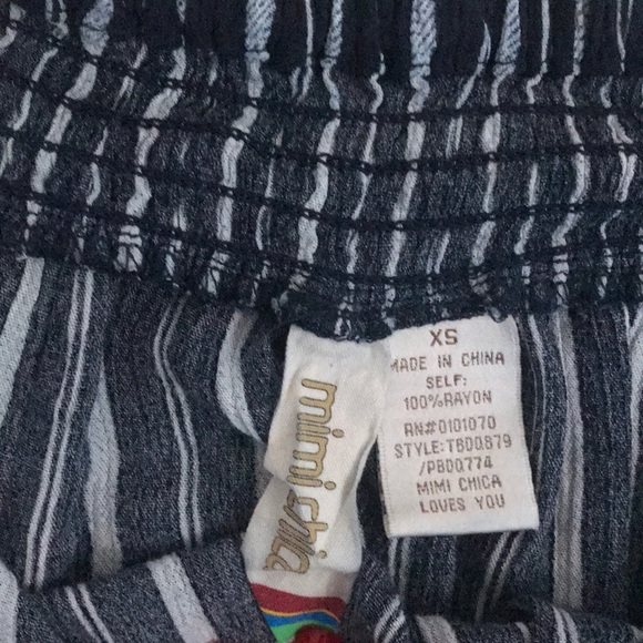 blue and white striped off the shoulder crop top - Picture 3 of 4